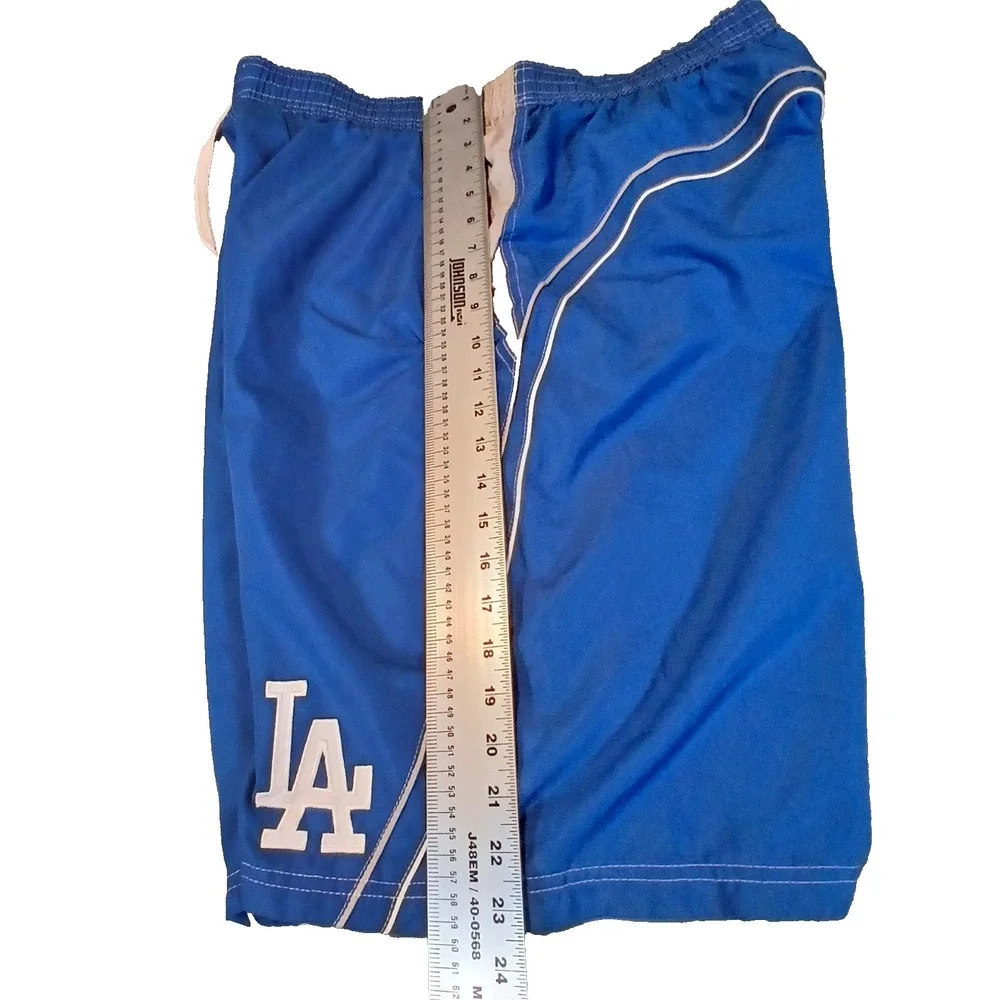 Los Angeles Dodgers MLB Board Shorts Mens XXL Blue Gray‎ Lined Swim Trunks LA